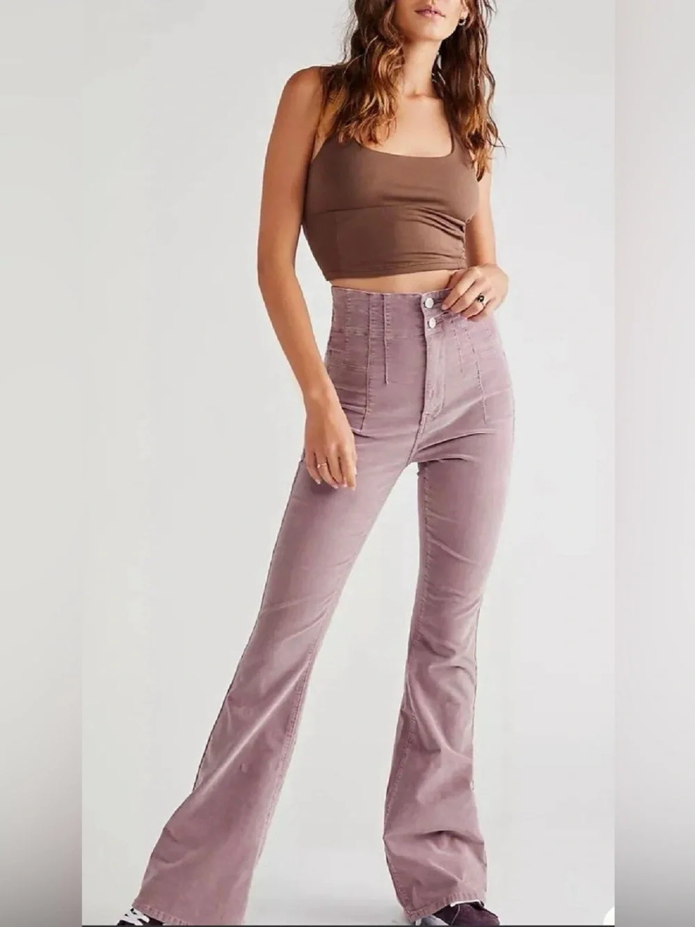 FP We The Free Jayde Lavender Corduroy Pants
